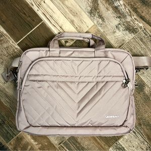 🎉EUC🎉 Dusty Lilac Pink Gray Laptop Bag by Vankean